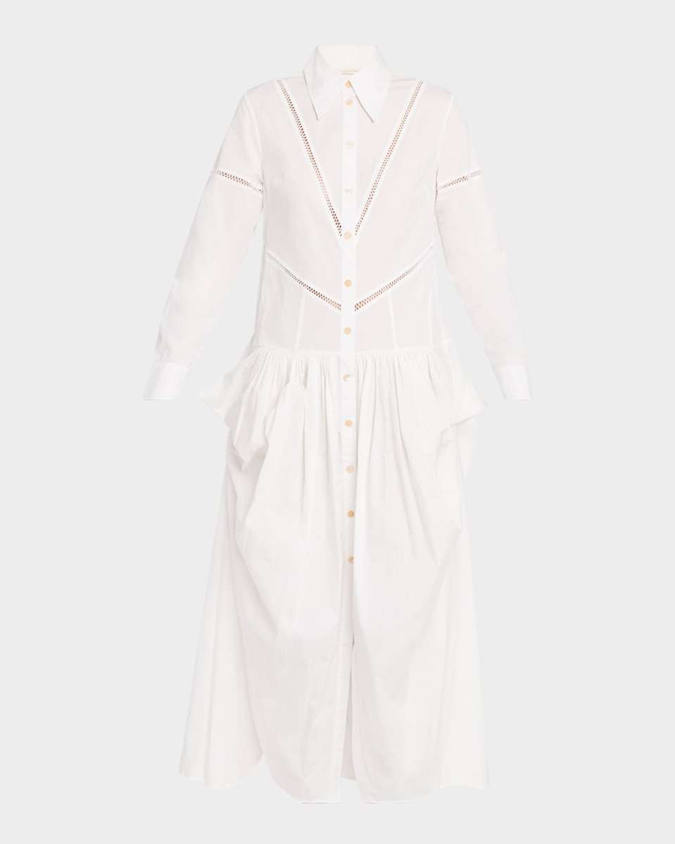 Ritual Bustle Poplin Maxi Shirtdress